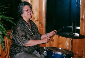 Mary was a magnificent musician, also a graduate of Birmingham-Southern College who moved to the Big Apple to pursue her dreams, and blazed quite a trail for herself in the doing. Here she is adding life to my 50th birthday party. She was also a great jazz bassist, very successful composer of radio jingles, and the best player of both the spoons and the saw that it has been my privilege to hear.