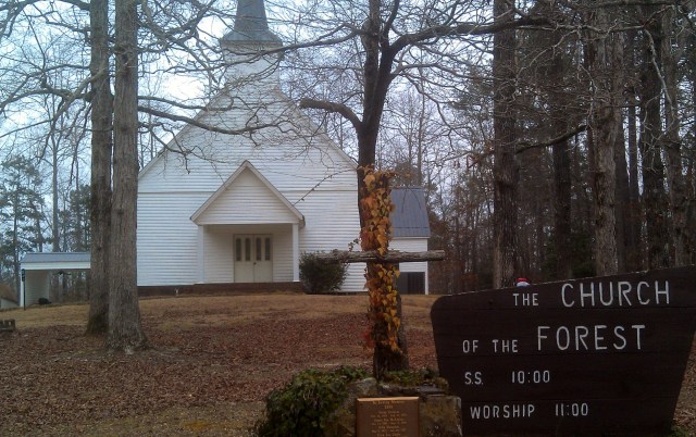 Just last February, Richard and I made a pilgrimage of sorts to see the church my parents built in the Bankhead National Forest. The town may be gone, but the church remains.