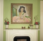 Vivien Leigh where she now hangs over a historic, haunted fireplace. I'm sure George is pleased!