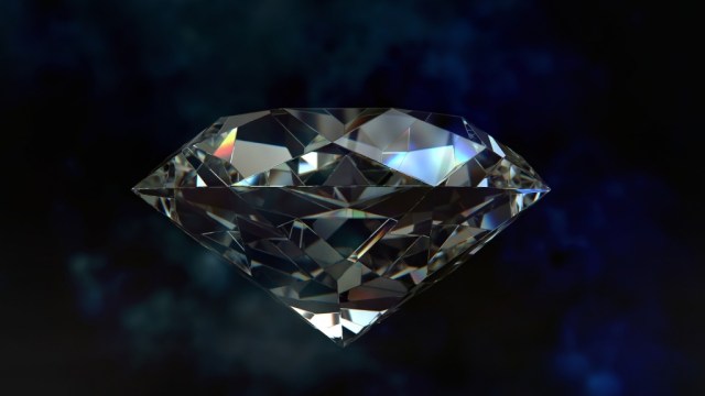Life imitates art? I found this photo on a European site promoting the conversion of human ashes into diamonds through a patented pressurization process. Who knew? (royalty-free photo)
